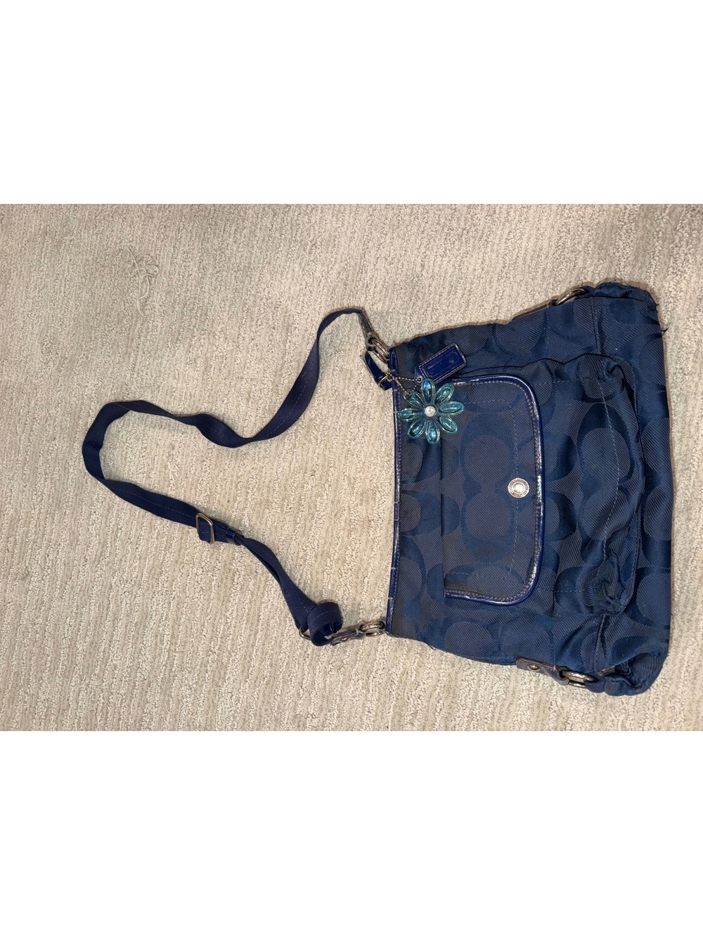 Coach blue signature shoulder bag